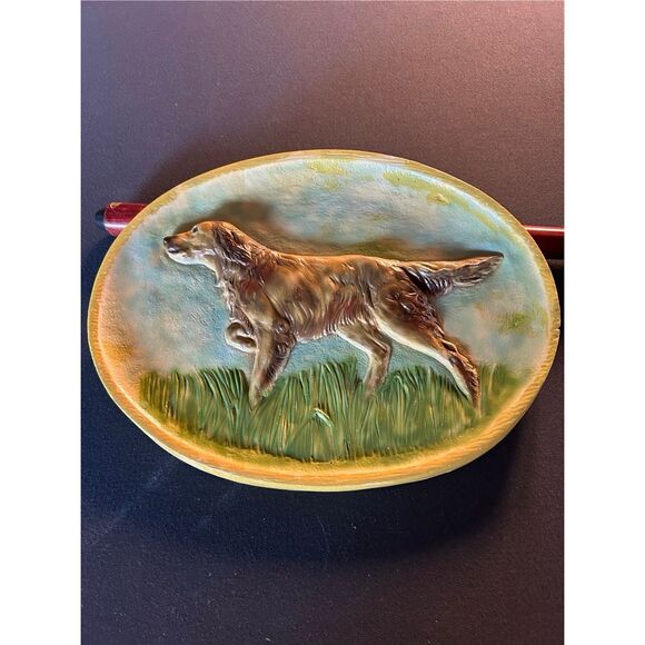 Vintage Setter Dog Plaster Plaque - Picture 2 of 6